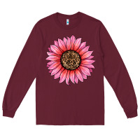 Burgundy valentine's day sunflower Long Sleeve Tee - RanaPortraitStore