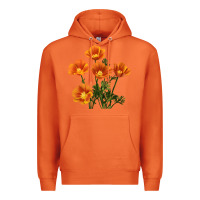 Carrot California Poppy Flower Premium Hoodie - RanaPortraitStore