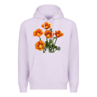 Lilac California Poppy Flower Premium Hoodie - RanaPortraitStore