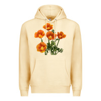Pina Colada California Poppy Flower Premium Hoodie - RanaPortraitStore