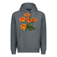 Rock California Poppy Flower Premium Hoodie - RanaPortraitStore