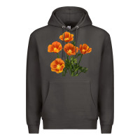 Smoke California Poppy Flower Premium Hoodie - RanaPortraitStore