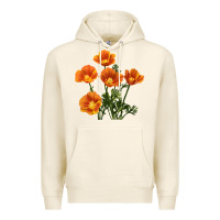 Tofu California Poppy Flower Premium Hoodie - RanaPortraitStore