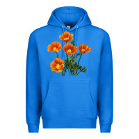 True Royal California Poppy Flower Premium Hoodie - RanaPortraitStore