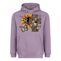 Lavender leopard cross sunflower butterfly Heavyweight Hoodie - JahusDesignShop