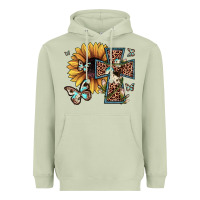 Matcha leopard cross sunflower butterfly Heavyweight Hoodie - JahusDesignShop