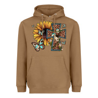 Toasted Coconut leopard cross sunflower butterfly Heavyweight Hoodie - JahusDesignShop