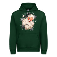 Forest Green white christmas santa claus Urban Hoodie - MaliasSmallBusiness