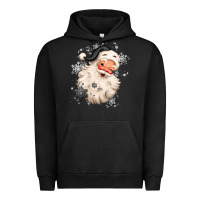 Pigment Black white christmas santa claus Urban Hoodie - MaliasSmallBusiness