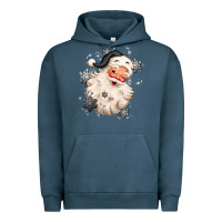 Pigment Midnight Navy white christmas santa claus Urban Hoodie - MaliasSmallBusiness