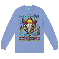 Colony Blue raising hell with the hippies and the cowboys Long Sleeve Tee - Zillion Design Studio