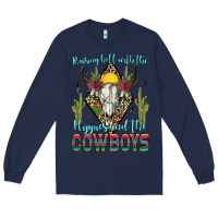 Navy raising hell with the hippies and the cowboys Long Sleeve Tee - Zillion Design Studio