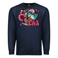 Navy certified nursing assistant cna hearts Premium Sweatshirt - Jasminsmagicworld