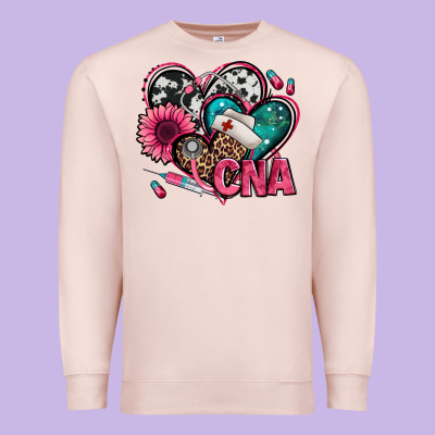 Certified Nursing Assistant Cna Hearts Premium Sweatshirt Designed By Jasminsmagicworld