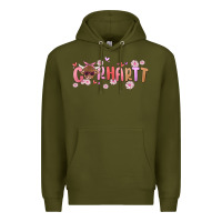 Army Green carhartt cow valentines day Premium Hoodie - MaliasSmallBusiness