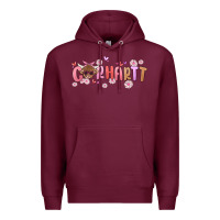 Burgundy carhartt cow valentines day Premium Hoodie - MaliasSmallBusiness