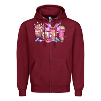 Burgundy princess coffee cups Zipper Hoodie - Zillion Design Studio