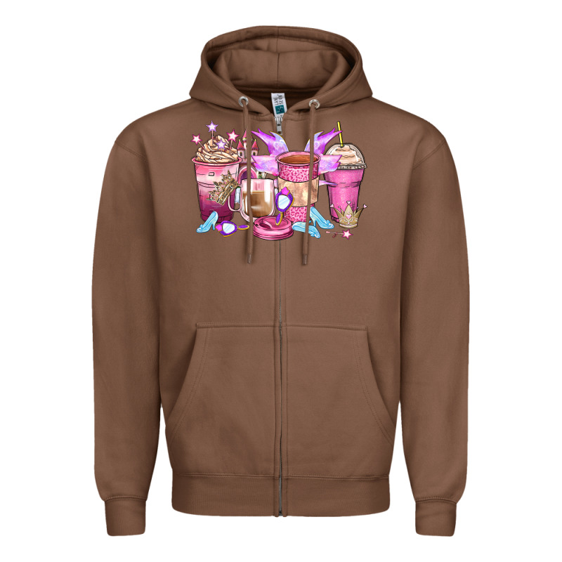 Princess Coffee Cups Zipper Hoodie by Zillion Design Studio | Teevron