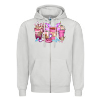 Dove Grey princess coffee cups Zipper Hoodie - Zillion Design Studio