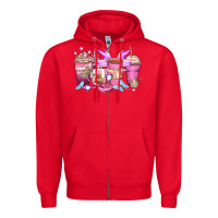 Red princess coffee cups Zipper Hoodie - Zillion Design Studio