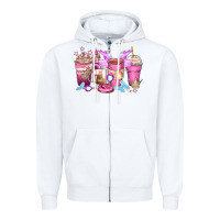 White princess coffee cups Zipper Hoodie - Zillion Design Studio