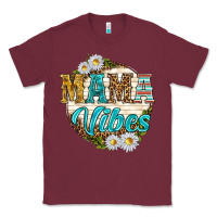 Burgundy mama vibes with daisies Classic Tee - texasbilliewilder