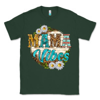 Sports Green mama vibes with daisies Classic Tee - texasbilliewilder