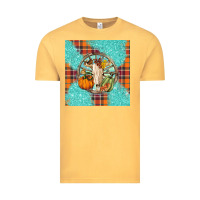 Vintage Mustard fall bull skull Vintage Tee - BarkalooDesign