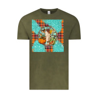 Vintage Olive fall bull skull Vintage Tee - BarkalooDesign