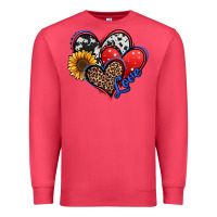 Cardinal 4th of july american hearts Premium Sweatshirt - Jasminsmagicworld
