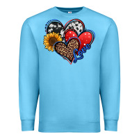 4th Of July American Hearts Premium Sweatshirt | Teevron