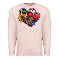 Pale Pink 4th of july american hearts Premium Sweatshirt - Jasminsmagicworld