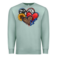 Seafoam 4th of july american hearts Premium Sweatshirt - Jasminsmagicworld