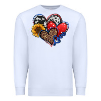 White 4th of july american hearts Premium Sweatshirt - Jasminsmagicworld
