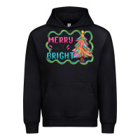 Black merry and bright christmas tree Urban Hoodie - MaliasSmallBusiness