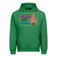 Emerald merry and bright christmas tree Urban Hoodie - MaliasSmallBusiness