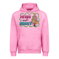 Fuchsia Pink merry and bright christmas tree Urban Hoodie - MaliasSmallBusiness
