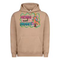 Pigment Burro merry and bright christmas tree Urban Hoodie - MaliasSmallBusiness