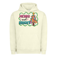 Pigment Pistachio merry and bright christmas tree Urban Hoodie - MaliasSmallBusiness
