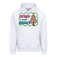 White merry and bright christmas tree Urban Hoodie - MaliasSmallBusiness