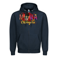 Navy mama chingona Zipper Hoodie - CTS Tumbler Store