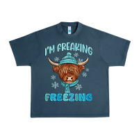 Midnight Navy i'm freaking freezing Urban Heavy Tee - MaliasSmallBusiness