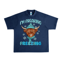 Navy i'm freaking freezing Urban Heavy Tee - MaliasSmallBusiness