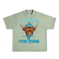Oil Green i'm freaking freezing Urban Heavy Tee - MaliasSmallBusiness