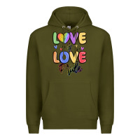 Army Green love is love pride Premium Hoodie - MaliasSmallBusiness