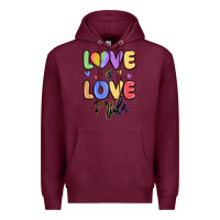 Burgundy love is love pride Premium Hoodie - MaliasSmallBusiness