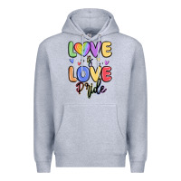 Heather Grey love is love pride Premium Hoodie - MaliasSmallBusiness