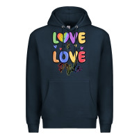 Navy love is love pride Premium Hoodie - MaliasSmallBusiness