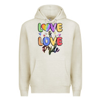 Oatmeal Heather love is love pride Premium Hoodie - MaliasSmallBusiness