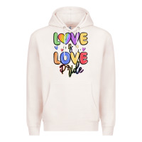 Pale Pink love is love pride Premium Hoodie - MaliasSmallBusiness